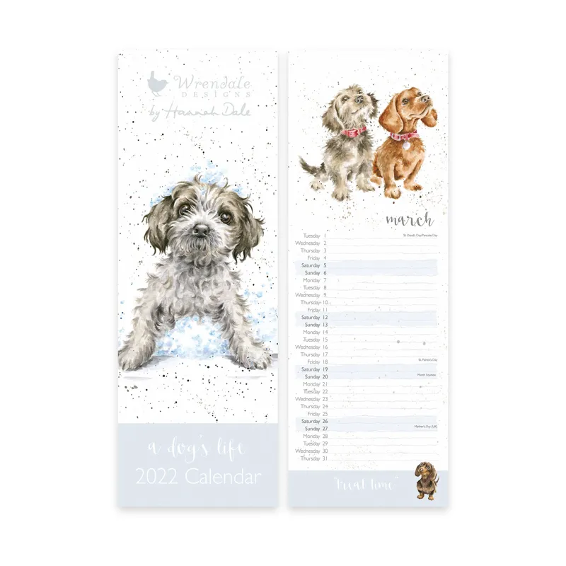 Wrendale A Dog's Life  Slim Calendar 2022-2